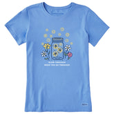 Women's Glow Through Mason Jar Short Sleeve Tee