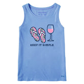 Women's Keep it Simple Flip Flops Crusher Tank