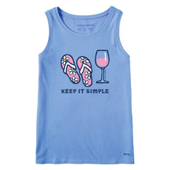 Women's Keep it Simple Flip Flops Crusher Tank