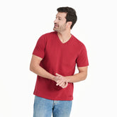 Men's Solid Short Sleeve Crusher Vee