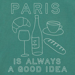 Men's Paris is Always a Good Idea Short Sleeve Crusher Tee