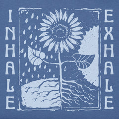 Women's Inhale Exhale Flowers Short Sleeve Crusher Tee