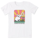 Women's Grateful for the Little Things Bunny Short Sleeve Crusher Tee