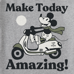 Men's Make Today Amazing Steamboat Willie Short Sleeve Crusher Tee
