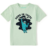Kids Hang in There Space Sloth Short Sleeve Crusher Tee