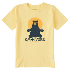 Kids Om-nivore Yoga Bear Short Sleeve Crusher Tee