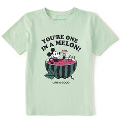 Kids One in a Melon Steamboat Willie Short Sleeve Crusher Tee