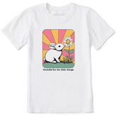 Kids Grateful for the Little Things Bunny Short Sleeve Crusher Tee