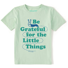 Kids Be Grateful for the Little Things Slug Short Sleeve Crusher Tee