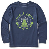 Kids Crafty Flying Saucer Long Sleeve Crusher Tee