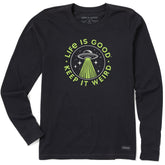Women's Crafty Flying Saucer Long Sleeve Crusher Tee