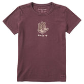 Women's Giddy Up Cowboy Boots Short Sleeve Crusher Tee