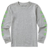Kids Smile Clovers Long Sleeve Crusher Tee