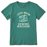 Women's Lean Mean Sewing Machine Short Sleeve Crusher Tee