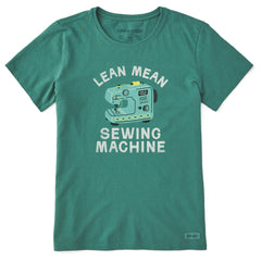 Women's Lean Mean Sewing Machine Short Sleeve Crusher Tee