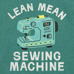 Women's Lean Mean Sewing Machine Short Sleeve Crusher Tee