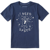 Kids I Need Space Cat Short Sleeve Crusher Tee