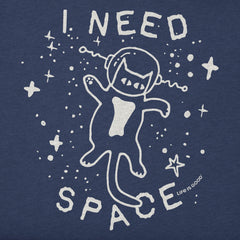 Kids I Need Space Cat Short Sleeve Crusher Tee