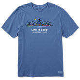 Men's Life is Good at Lake Skatutakee Short Sleeve Crusher Tee