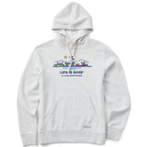 Men's Life is Good at Lake Skatutakee Simply True Fleece Hoodie