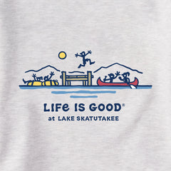 Men's Life is Good at Lake Skatutakee Simply True Fleece Hoodie