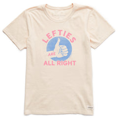 Women's Lefties are All Right Short Sleeve Crusher Tee