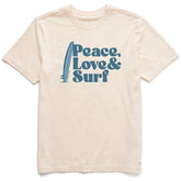 Men's Peace Love & Surf Short Sleeve Crusher Tee