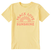 Kids Peace Love Sunshine Short Sleeve Crusher Tee
