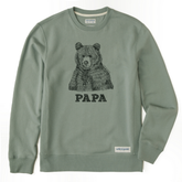 Men's Fineline Papa Bear Simply True Fleece Crew
