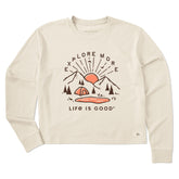 Women's Explore More Sunset Long Sleeve Crusher Boxy Tee