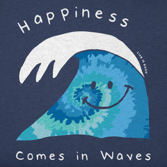 Kids Tie Dye Wave Short Sleeve Crusher Tee
