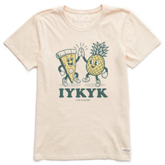 Women's IYKYK Hawaiian Pizza Short Sleeve Crusher Tee
