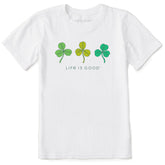 Kids Fineline 3 Clovers Short Sleeve Crusher Tee