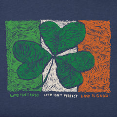 Men's Irish Flag Clover Long Sleeve Crusher Tee