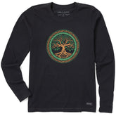 Women's Irish Roots Bloom Tree Long Sleeve Crusher Tee