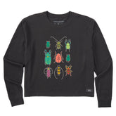 Women's Cool Bug Grid Long Sleeve Crusher Boxy Tee