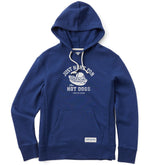 Women's Here for the Hot Dogs Baseball Simply True Fleece Hoodie