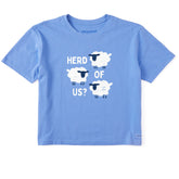 Women's Herd of Us Sheep Short Sleeve Crusher Boxy Tee