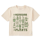 Women's It's Not Hoarding if it's Plants Short Sleeve Crusher Boxy Tee