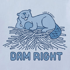 Women's Dam Right Beaver Short Sleeve Crusher Tee
