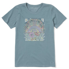 Women's Here Comes The Sun Hippie Short Sleeve Crusher Tee