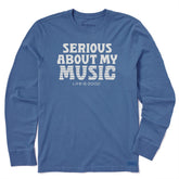 Men's Serious About My Music Long Sleeve Crusher Tee