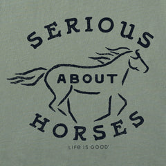 Men's Serious About Horses Long Sleeve Crusher Tee