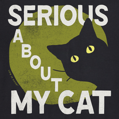 Men's Serious About My Cat Long Sleeve Crusher Tee