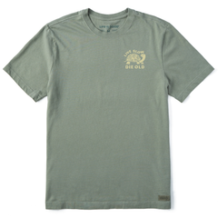 Men's Live Slow Die Old Turtle Mini Short Sleeve Crusher Tee