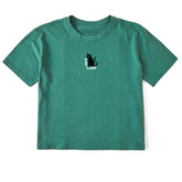 Women's Cat Lady Mini Short Sleeve Crusher Boxy Tee