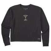 Women's Extra Dirty Martini Mini Long Sleeve Crusher Boxy Tee