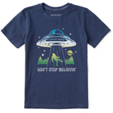 Kids Don't Stop Believin' Bigfoot Abduction Short Sleeve Crusher Tee