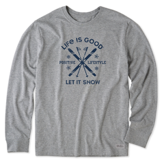 Men's Let it Snow Ski Long Sleeve Crusher Tee