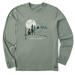 Men's Hill Cottages Long Sleeve Crusher Tee